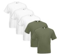 Set 5 Piezas Camiseta Fruit of the Loom 100%Algodón 165gr Valueweight