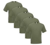 Set 5 Piezas Camiseta Fruit of the Loom 100% TG Algodón - Varios Colores