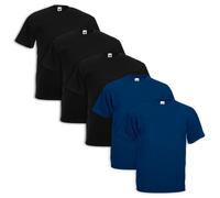 Set 5 Piezas Camiseta Fruit of the Loom 100% TG Algodón - Varios Colores