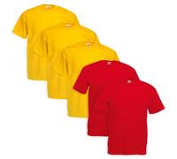 Set 5 Piezas Camiseta Fruit of the Loom 100% TG Algodón - Varios Colores