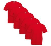Set 5 Piezas Camiseta Fruit of the Loom 100% TG Algodón - Varios Colores