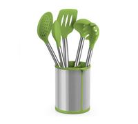 Set utensilios cocina Bra Prior A197011 5 piezas verde acero inoxidable nylon silicona
