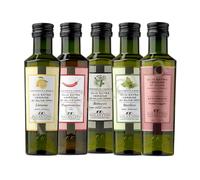 Set 5x100 ml Aceite de Oliva Virgen Extra Aromatizado | Limón, Albahaca, Picante, Affiorato y Beltocco | Gourmet Italiano • Prensado en Frío • Hecho en Puglia, Italia • 13 di Ilaria