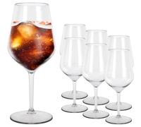 Set 6 Copas de Vino Bebida Tritan para Aperitivos Retoques Buffet Cóctel 470ml