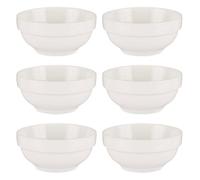 Set 6 cuencos porcelana blanca aperitivo colección VESSIA