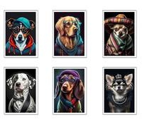 Set 6 Láminas A4 Decorativas Pared para Cuadros Decoración Salón Modernos, Dormitorios, Habitación, SIN Marco, naturaleza y animales (29,7 x 21 cm)