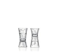 RCR Vasos jigger para cóctel Línea Tattoo – Set 6 vasos de cristal 39 cl, moderno 100% reciclable