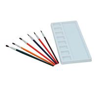 Set 6 pinceles + paleta 27x12