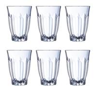 Set 6 vasos de vidrio resistente forma alta 40 RCADE ARC