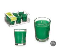 Set 6 Velas Aromáticas Bambú en Vaso de Vidrio | Perfumadas para Casa