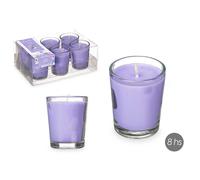 Set 6 Velas Aromáticas Lavanda en Vaso de Vidrio | Perfumadas para Casa