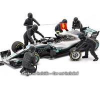 Set 7 Mecánicos de Boxes Fórmula 1 Equipo Mercedes 1:18 American Diorama 76551
