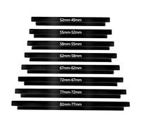 Set 8 Anillos Adaptadores Step-Down para Objetivo - Filtros 49-82mm, Aluminio Anodizado Negro Mate