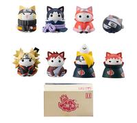 Set 8 figuras megahouse naruto shippuden nyaruto! battle vs akatsuki surtido