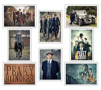 Set 8 Láminas A4 Decorativas Pared para Cuadros Decoración Salón Modernos, Dormitorios, Habitación, SIN Marco, Series y Películas Peaky Blinders, (29,7 x 21 cm)