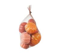 SET 9 CALABAZAS DECORATIVAS EN RED. MEDIDAS: 29x18x12cm