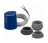 Set actuador Smatrix Retrofit A-XXX 24V, NC, 1W, incluye 3 anillos adaptadores de válvulas de colector e instrucciones de montaje, color azul (referencia 1083575)