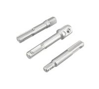 Set adaptador - set de 3 adaptadores SDS Plus hexagonales, fabricados en acero, ideales para perforaciones en materiales duros.