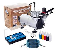 Set Aerógrafo Compresor para pintar con aerógrafo Doble Acción + Pinturas