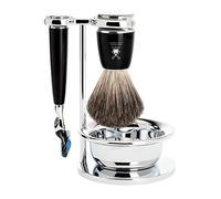 Set Afeitado Mühle Brocha Afeitar, Maquinilla Gillette® Fusion, Soporte & Bol Rytmo
