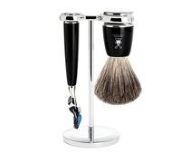 Set Afeitado Mühle Brocha Afeitar, Maquinilla Gillette® Fusion & Soporte Rytmo