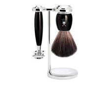 Set Afeitado Mühle Brocha Afeitar & Maquinilla Negro Serie Vivo