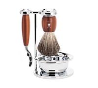 Set Afeitado Mühle Brocha Afeitar Tejón, Maquinilla Mach3, Soporte & Bol Serie Vivo