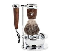Set Afeitado Mühle Brocha de Afeitar, Soporte, Bol & Maquinilla Mach3 Serie Rytmo