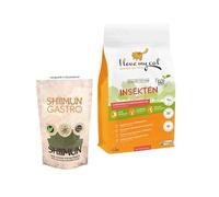 Set Ahorro I Love my Cat para Gatos con Pancreatitis: alimento seco sin Cereales con proteína de Insectos 1,2 kg y Shiimun Gastro con Shiitake 50 g, Apoyo digestivo Natural