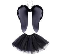 Set Angel Nero Bimba (Gonna E Ali H.cm.46X40 CA.) EN Busta con CAVALLOTTO