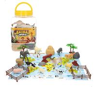 Set animales de granja con tapete y accesorios 30 pzas. animal world