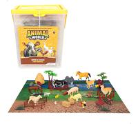 Set animales de granja con tapete y accesorios 60 pzas. Animal World