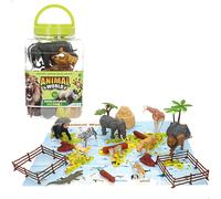 Set animales salvajes con tapete y accesorios 30 pzas. animal world