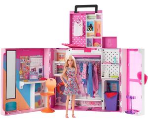 Set Armario Deluxe de Barbie con muñeca y 30 conjuntos