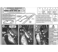Set Ataques Parabrisas 214DT Givi para Honda Silver Wing 600 2001 2002 2003 2004