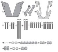 Set Ataques Trasero GIVI sr5129 para Bauletto Monokey / Monolock BMW f750 /