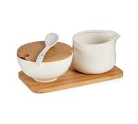Set azucarero y lechera en ceramica y bambú colección VESSIA