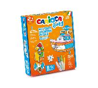 set baby coloring puzzle transports carioca 43080