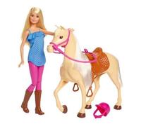 Set Bambola Mattel BARBIE con Caballo y Accesorios 2019 Multicolor