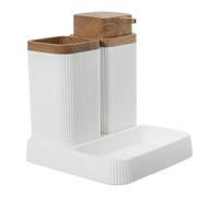 SET BAÑO DOSIFICADOR+VASO+JABO NERA ACRILICO BLANCO