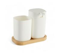 Set baño jabonera y vaso washbasin color blanco