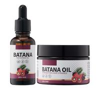 Set Batana Hair Oil+Mascarilla Hidratante Cabello, Hair Mask, Prevenir la Pérdida de Cabello y Reparar el Cabello Dañado, Hidrata y Nutre en Profundidad, del Cabello en Hombres y Mujeres