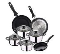 San Ignacio BATERIA 8 PCS SIP + Set 3 SARTENES 16/20/24 Cocina, Cromado, Única, PK822