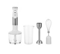 Set batidora de inmersión blanca de 400 W con accesorios