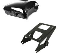 Set: Baúl Top Case Razor + Parrilla para Harley Davidson Touring 14-24 negro