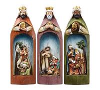 Set Belén Reyes Magos Decoración de Resina Pintada a Mano. para la decoración navideña del hogar