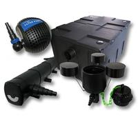 Set: Bio filtro para estanque 60.000 l 72 W UVC clarificador 80 W Bomba Skimmer jardin