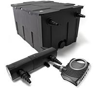 Set Bio filtro para estanque 60000l supereco 80W Bomba para Estanque 24W UVC depuradora jardin