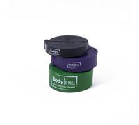 Set Bodyline de 3 Bandas elásticas de látex para Fitness, Bandas elásticas para Entrenamiento Completo, tonificación, Estiramiento y rehabilitación, Uso en casa y en el Gimnasio