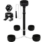Set Bondage para Parejas - Collar ajustable, esposas suaves y cubo erótico de 12 caras - accesorios BDSM ideales para retos de posición y juegos sensuales a dos